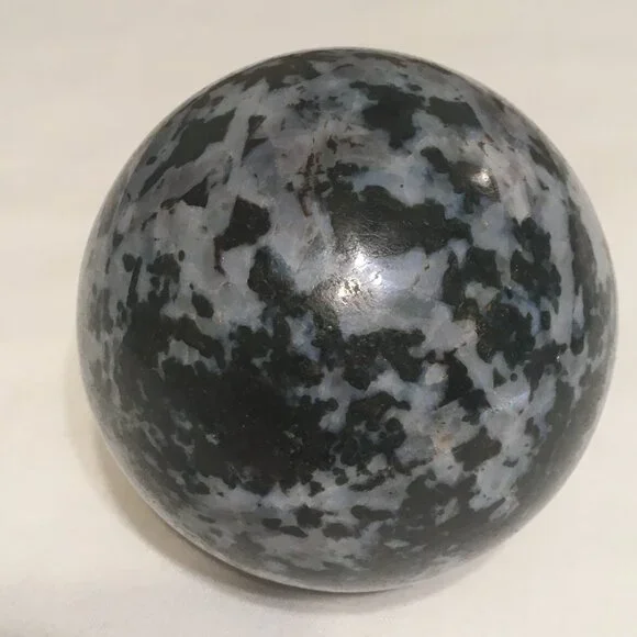 Indigo Gabbro (aka Mystic Merlinite) Sphere with flashes! - Picture 8 of 9